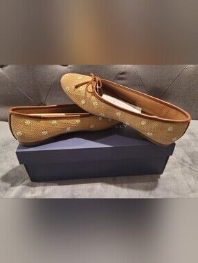 Free Assembly Floral Accent Ballet Flats - Tan (Women Size: 8 )